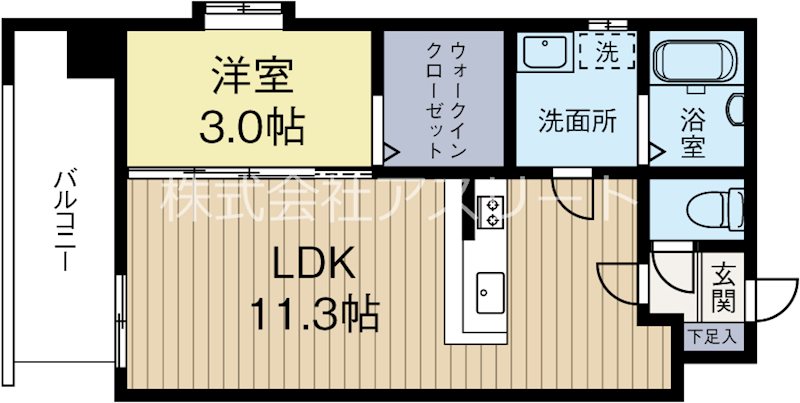 メゾンドラヴィス 1002号室 間取り