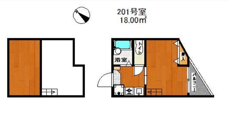ミワコート博多 201号室 間取り