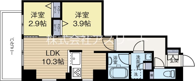 MODERN PALAZZO博多Bay 201号室 間取り