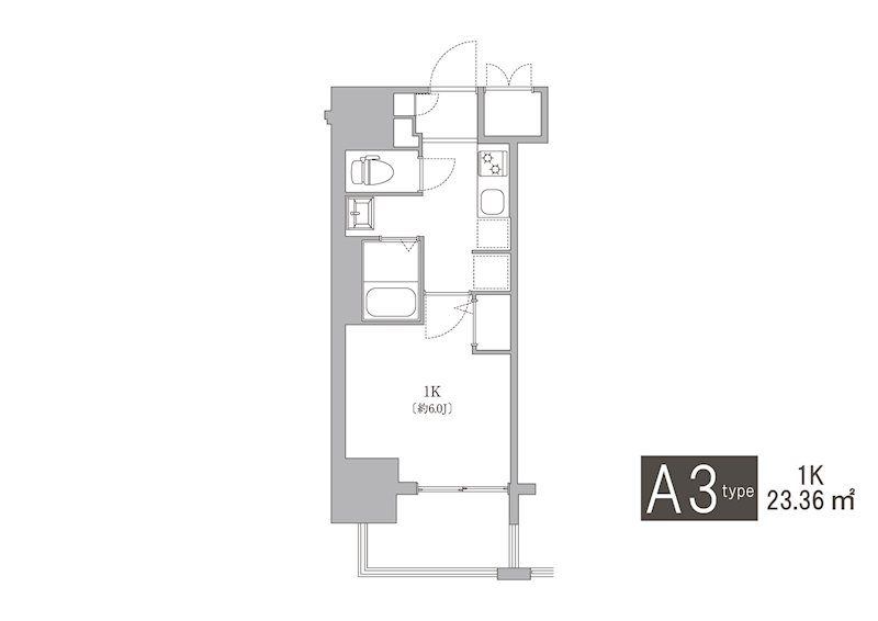 エルプレイス天神南 1307号室 間取り