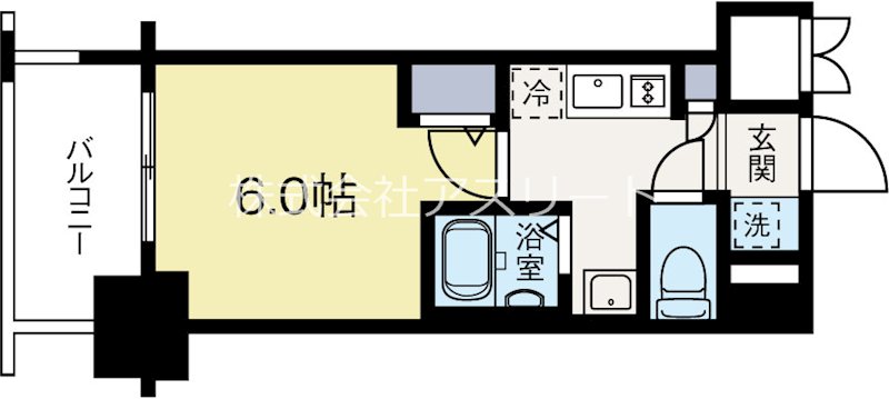 エルプレイス天神南 410号室 間取り