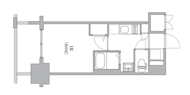 エルプレイス天神南 410号室 間取り