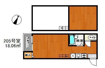フレグランス博多 205号室 間取り