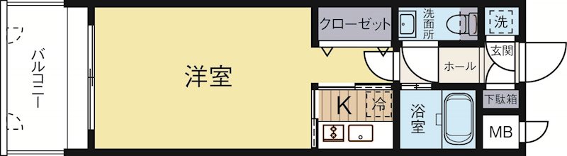 エステートモア天神スタジオ 306号室 間取り