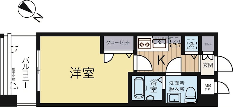 ピュアドームグランテージ博多 1007号室 間取り