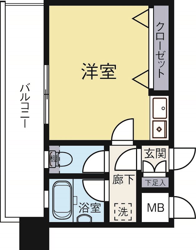 ダイナコート大博通リ 203号室 間取り