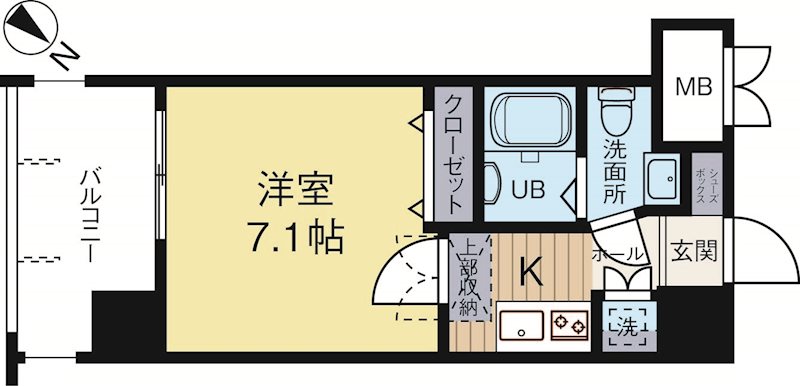 サヴォイブロードストリート 1005号室 間取り