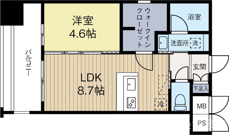 アルファシオミラーニ 1101号室 間取り