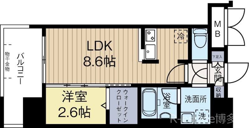 グランフォーレ博多駅東スタイル 502号室 間取り