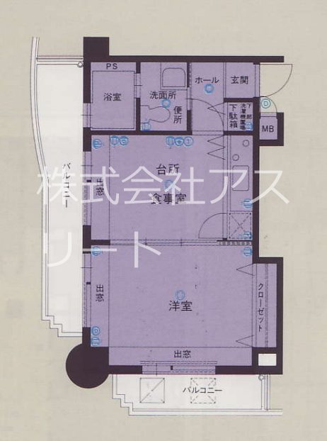 エステートモアサザンステーション 605号室 間取り