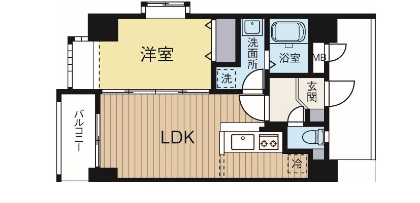 ミラバ天神 302号室 間取り