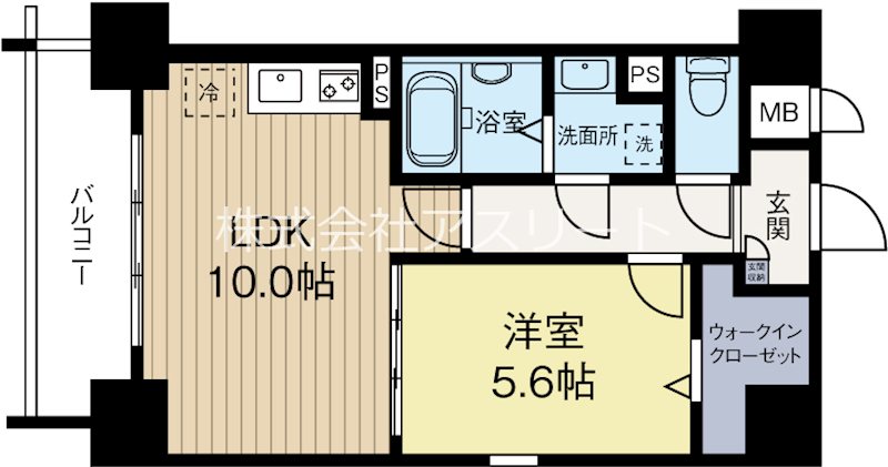 テイルガーデン博多 401号室 間取り