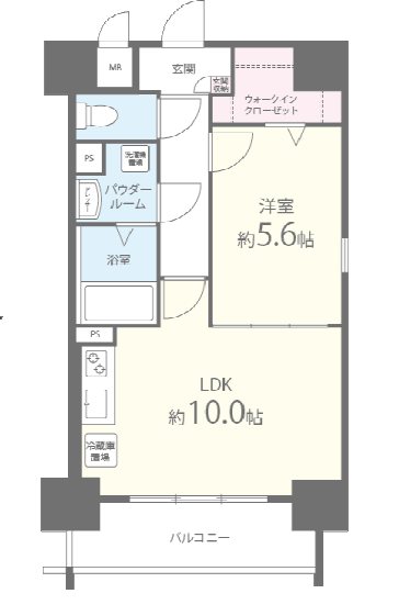 テイルガーデン博多 401号室 間取り