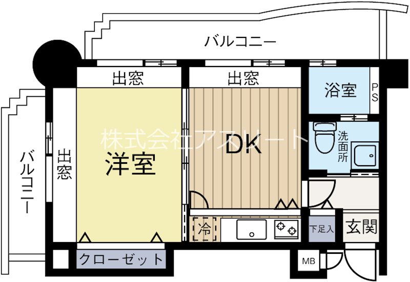 エステートモアサザンステーション 605号室 間取り