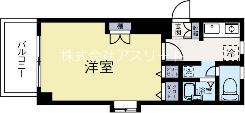 ラポート博多 408号室 間取り