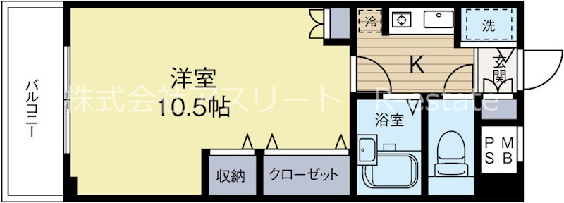 ラポート博多 307号室 間取り
