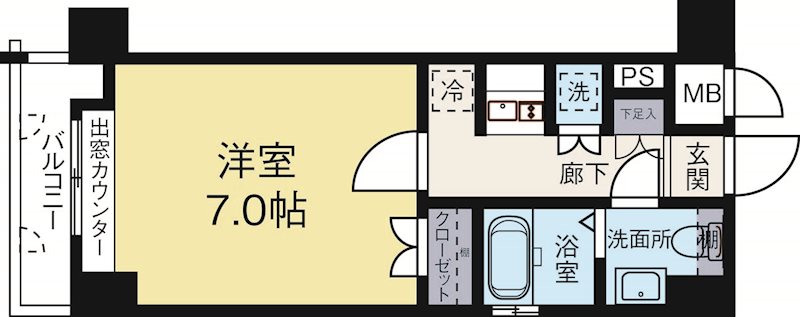 サヴォイレジェント 805号室 間取り