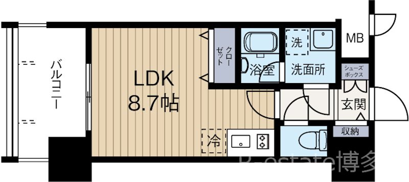 グランフォーレ博多ウォーターフロント 707号室 間取り