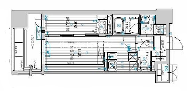 グランフォーレ千早マークスクエア　イーストウイング 906号室 間取り