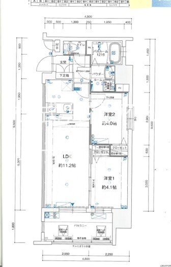グランフォーレ千早プレミア 918号室 間取り