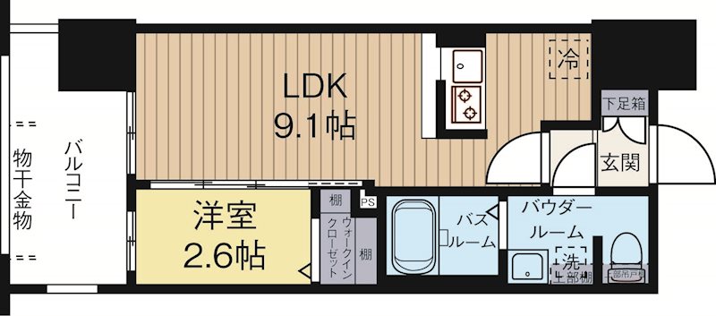 グランフォーレ博多駅東プレミア 806号室 間取り