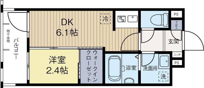 グランフォーレプライム西公園 604号室 間取り