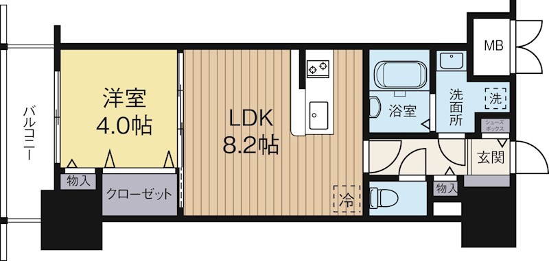 エンクレスト吉塚駅前2 1104号室 間取り