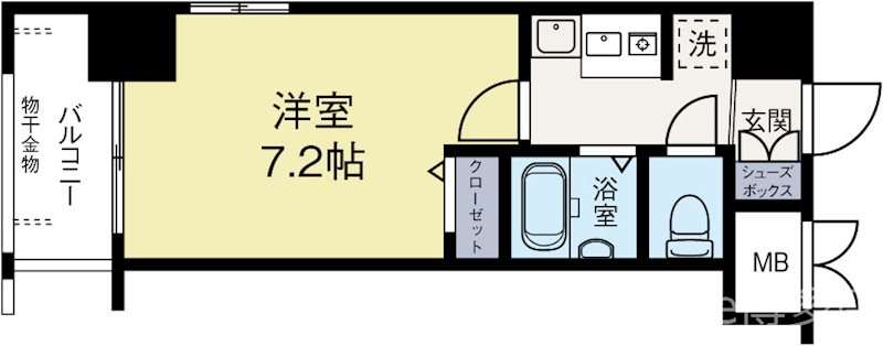エステムコート博多駅前2セグティス 501号室 間取り