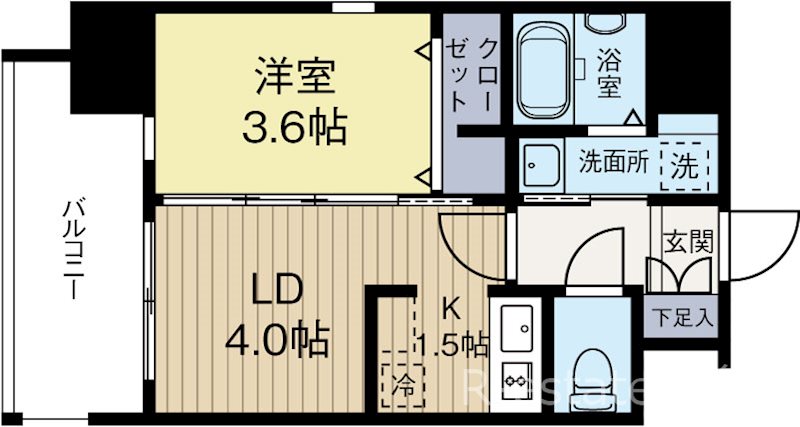 アルファシオミラーニ 806号室 間取り