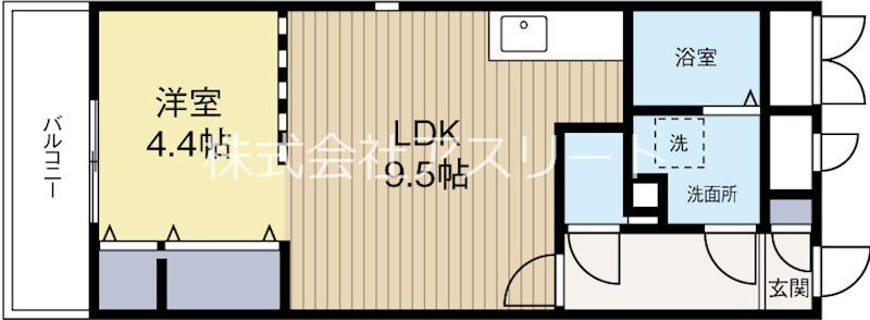 Branche箱崎宮前 501号室 間取り