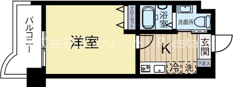 ローズモントフレア薬院 503号室 間取り