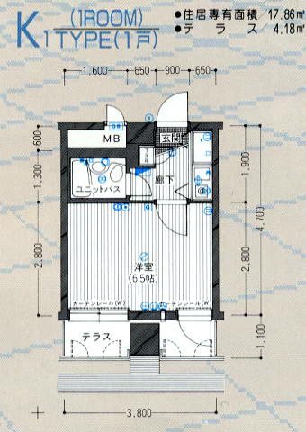 朝日プラザ博多2 602号室 間取り