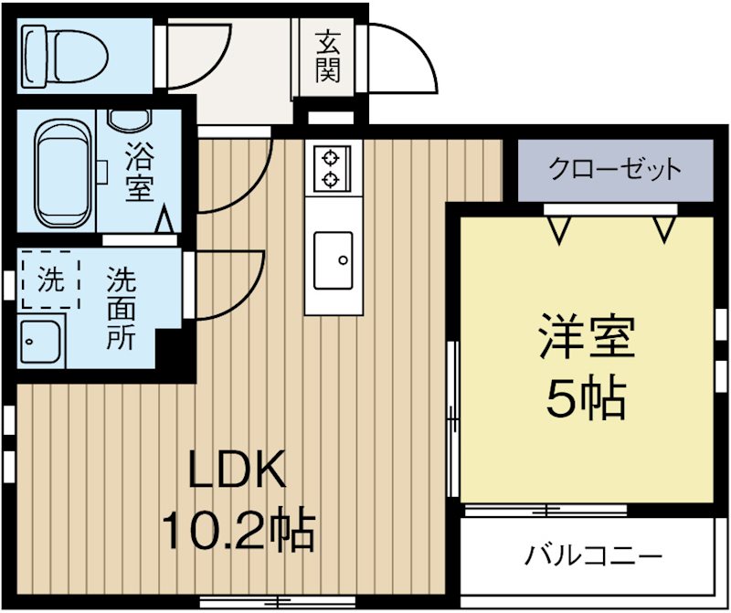 リテラ博多小町 303号室 間取り