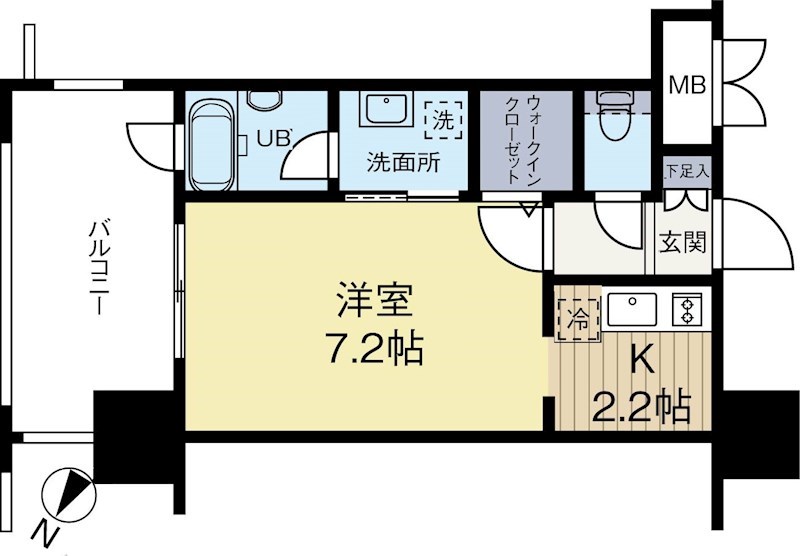 エンクレスト天神AVANT 802号室 間取り