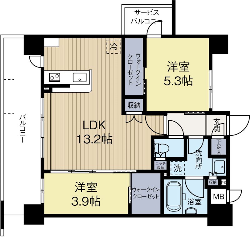 ネストピア博多グランドステージ2 1104号室 間取り