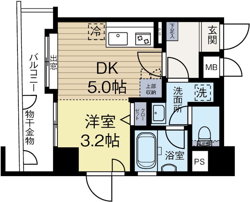アクタス薬院2 704号室 間取り