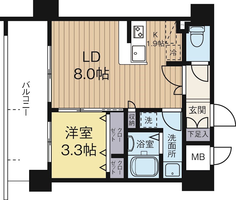 ネストピア博多ガーデン 603号室 間取り