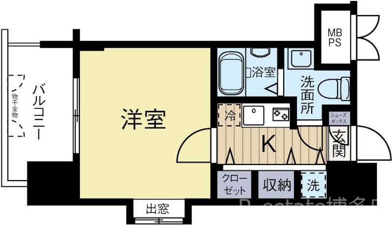 サヴォイ博多ブールバール 1405号室 間取り