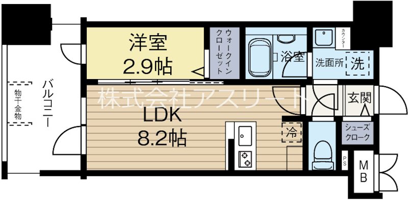 グランフォーレ千早マークスクエア　イーストウイング 303号室 間取り