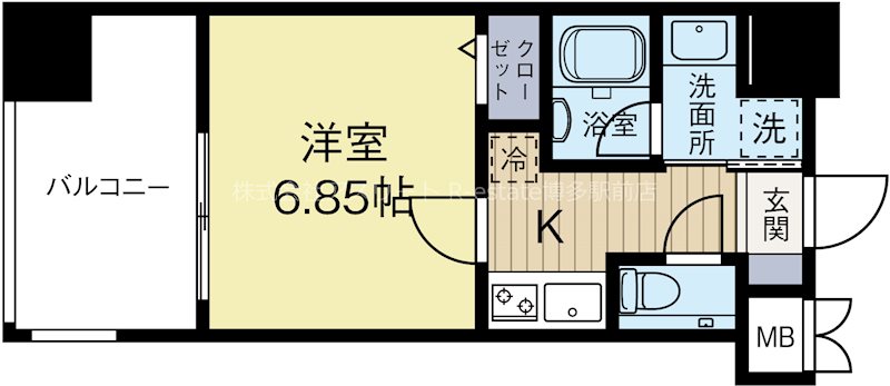 ラシックサヴォイ 1005号室 間取り