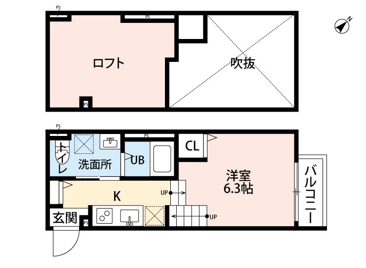 Rea 205号室 間取り