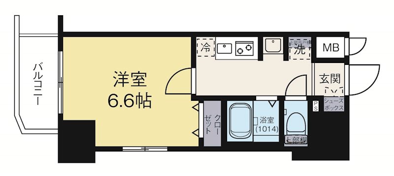 エステムコート博多祇園ツインタワーセカンドステージ 1405号室 間取り