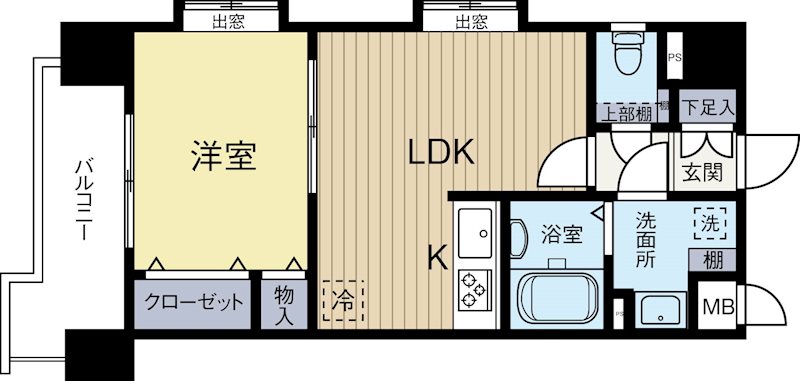 ピュアドームデュエル博多 805号室 間取り