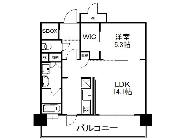 エンクレストGRAN博多駅前 1203号室 間取り