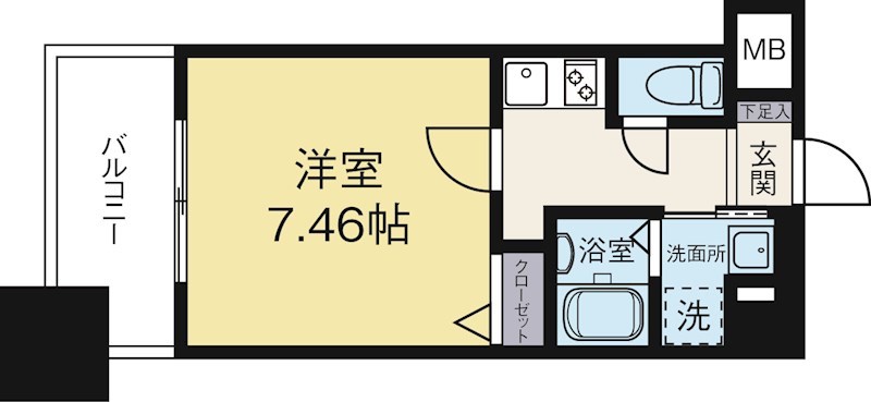 サヴォイクラウドスケープ 1103号室 間取り