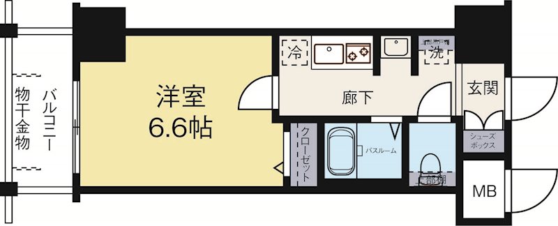エステムコート博多祇園ツインタワーセカンドステージ 703号室 間取り