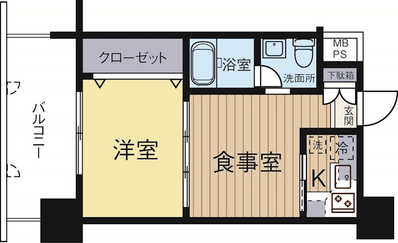 エステートモア平尾センティモ 906号室 間取り
