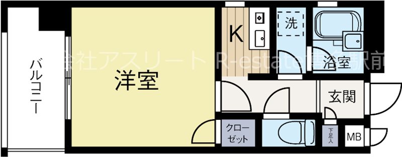 ピュアドームグランディ博多 812号室 間取り