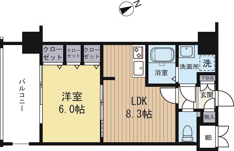 サヴォイフェアリーパーク 907号室 間取り