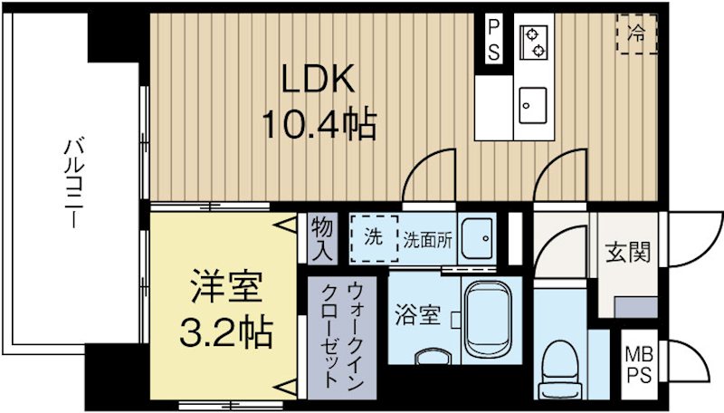 FERIO博多駅南 401号室 間取り